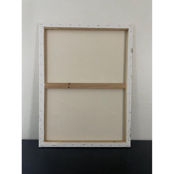 Minimalist Mixed Media Art Acrylic Leather Geometric Square Abstract Painting - Picture 7 of 7